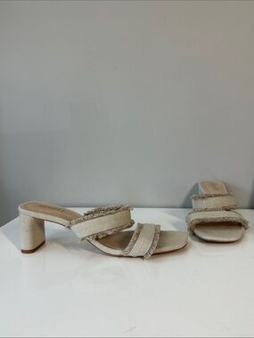 Shutz Amely Mid Block Sandals Size 11 Boho Summer Vacation